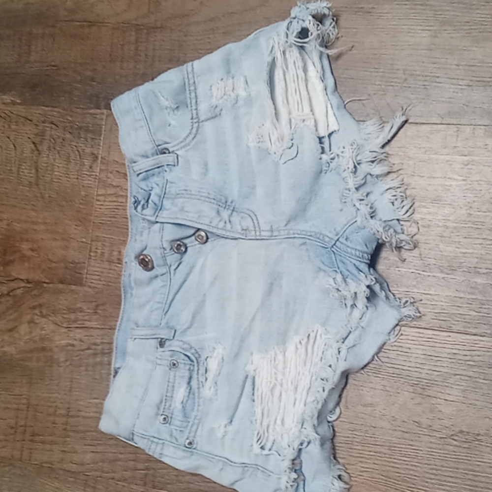 AE Tomgirl Shortie Distressed Shorts